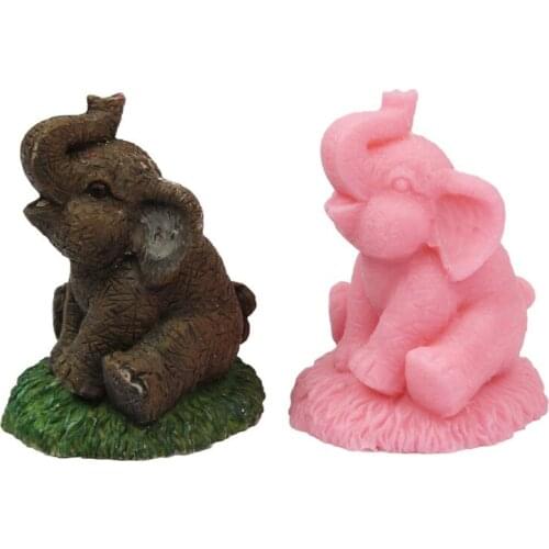 3D Elephant Fondant Cake Silicone Mold DIY Plaster Clay Making Molds Candy Chocolate Decoration Tools Handmade Soap Crafts