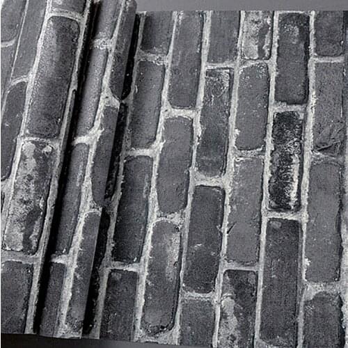 53cmx10m Retro Nostalgia Imitation Brick Pattern Wallpapers Home Coffee Shop Barber Store Restaurant Background Personality 3d