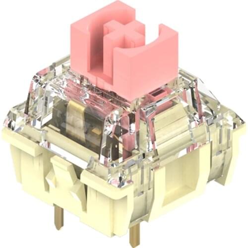 TTC Gold Pink switch 3pin RGB SMD linear 37g force mx clone switch for backlit mechanical keyboard 100m