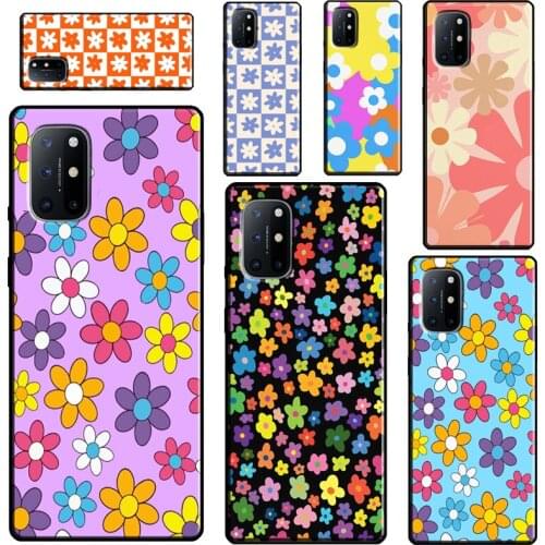 Psychedelic Flower Groovy Boho Daisy For OnePlus 9 Pro 7 8 Pro 7T 8T 9R Case For Realme 8 Pro GT C3 C15 C21 Q3 6 7 Pro 7i Cover