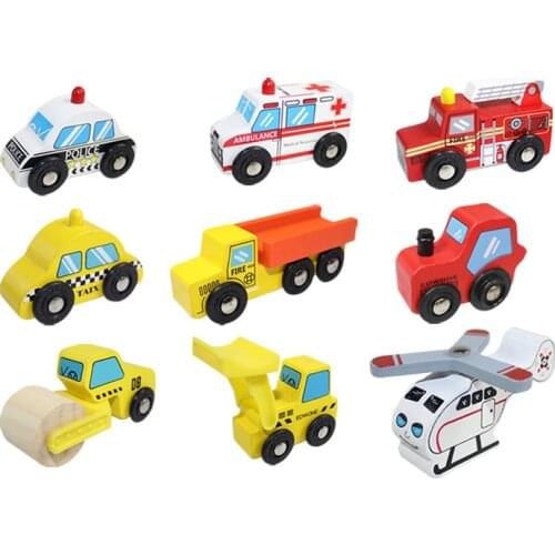 Wooden engineering car series for BRIO track toy wooden track train scene toy car childrens wooden toys variety optional w1