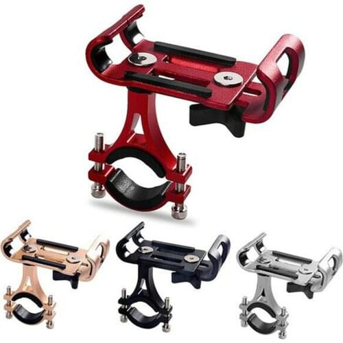Bike Handlebar Mobile Phone Holder Universal Bicycle Navigation Bracket Non-Slip Mount Aluminum Clip For Phone 4 To 6.5 Inch