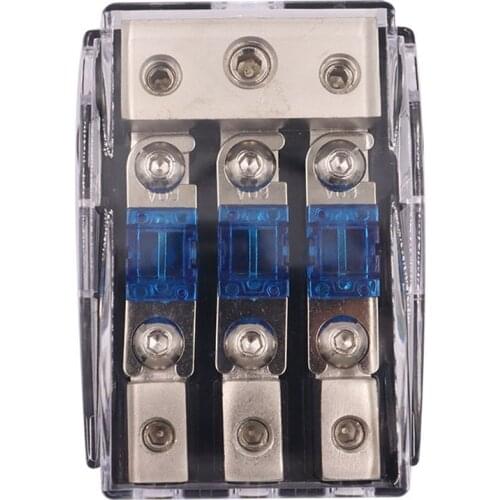 Fuse Holder + Fuse Set Audio Line Fuse Car Fuse Seat + Safety Lever Built-in 60A Cross-Pin Insurance