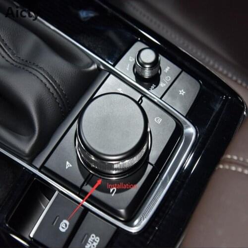 For Mazda Cx30 Cx-30 2020 2021 Steel Gear Shift Knob Panel Cover Trim Decoration Cover Gear Panel Turn Protector Decoration