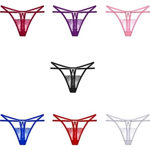 Women Sexy Lace Panties Hollow Out Underwear Woman Sex Thong Knickers Floral Dot Lingerie Female Seamless Mesh Briefs Underpants