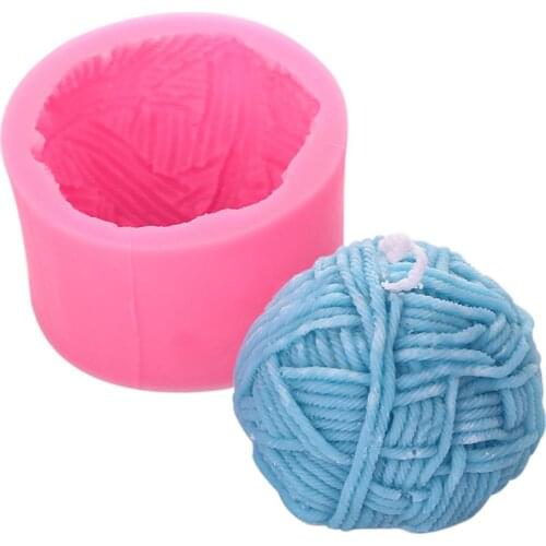 Diy Handmade Candle Molds Round Wool Candle Silicone Mold Craft Mold DIY Clay Craft Mold Aroma Candle Gypsum Silicone Random