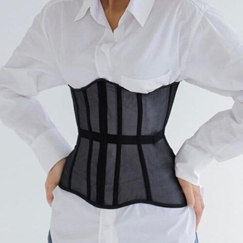 Decorative Fashion Corset For Women Lace Up Bustiers Waist Collect Sheath Bust Push Up White Corsage Black Gothic Clothing