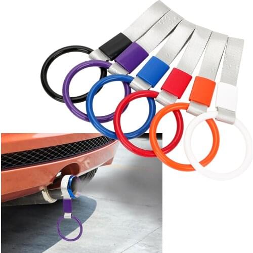 LEEPEE JDM TSURIKAWA RING Car Interior Pull Ring Subway Train Bus Handle Strap Charm Drift Round Car Rear Bumper Warning Loop