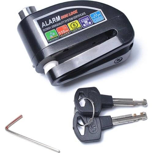 Hot Motorcycle Anti-theft Lock Brake Lock B-class Lock Core 110dB Alarm Universal 6 mm Waterproof Disc Safety Lock