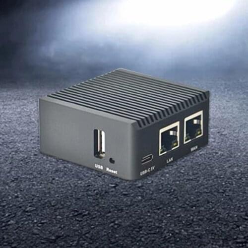 F3MA NanoPi R2S Mini Router RK3328 Metal Shell Radiator Case Dual Gigabit Ethernet Ports 1GB Large Memory OpenWrt/LEDE