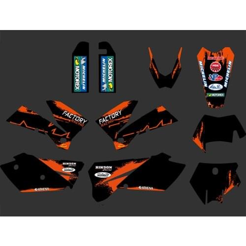 Motorcycle Equipments Parts Protection Emblems Decals & Stickers for KTM Motor Bike EXC 2005 2006 2007 Graphics Kit