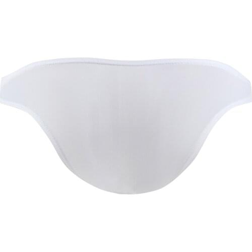 Thin Section Ice Silk Low Waist Mens Underwear Briefs Underpants Slim Solid Color White Nylon Smooth Soft Seamless Western