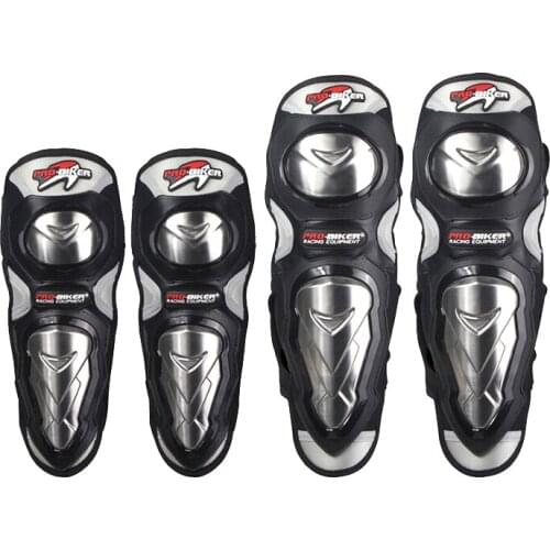 PRO-BIKER Motorbike Stainless steel Knee Pads elbow pads Off-Road Racing Knee Protector motorcycle Protective Gear protection