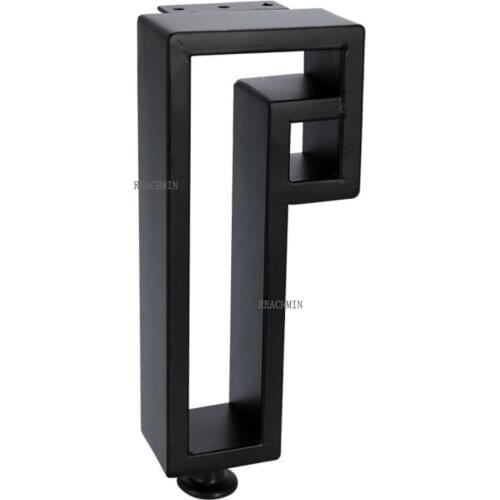 Pack of 2pcs) Black Furniture Stand Legs Iron finish Bathroom Cabinet Leg Table Sofa Bed Feet H=200mm