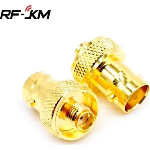 2PCS Golden BNC Female Jack to SMA Female RF Connector Adapter for baofeng UV-5R FD-880 antenna