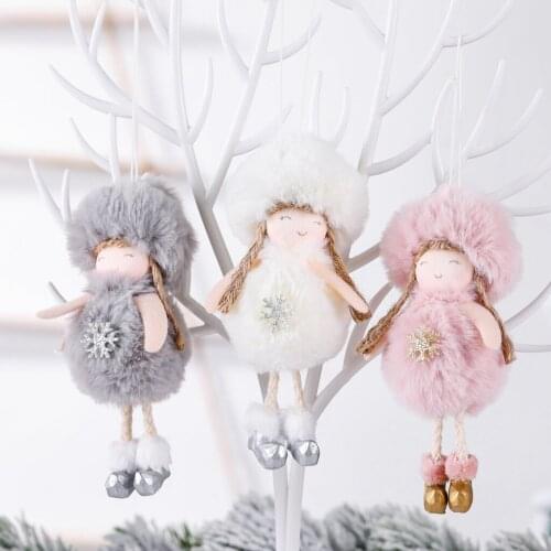 Pendant Christmas Tree Decorations Cute Angel Doll Girl Ski Pendant Navidad New Year Christmas Tree Ornaments Xmas Gift for Kids
