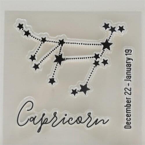 Constellations Capricorn Transparent Clear Silicone Stamp/Seal for DIY scrapbooking/photo album Decorative clear stamp sheet