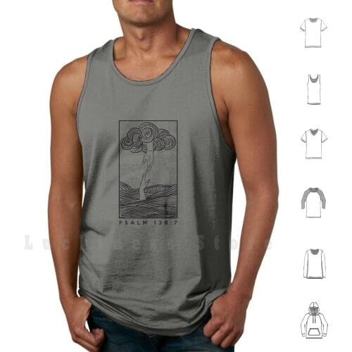Psalm 138 : 7 tank tops vest sleeveless Bible Verse Hurricane Harvey Relief Hurricane Harvey Contour Drawing God