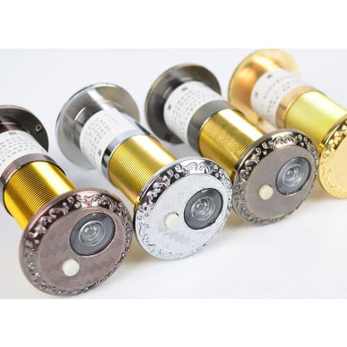 Wide Viewing Angle Peephole Security Door Viewers 14mm Hole Hidden Peephole Adjustable Glass Lens Hardware Tools