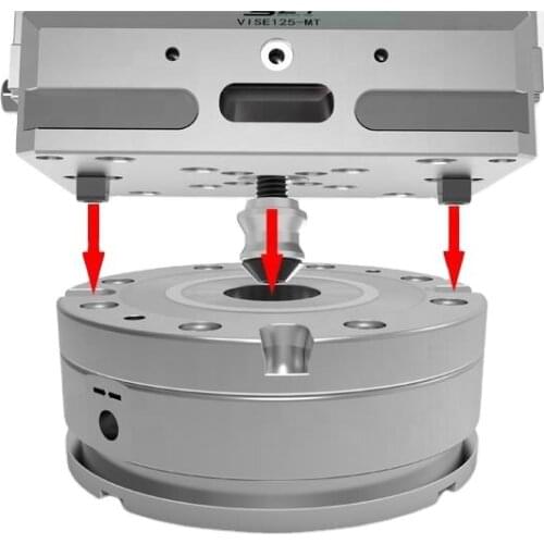 Zero point chuck quick opening and lock hydraulic fixture clamp self centering vise