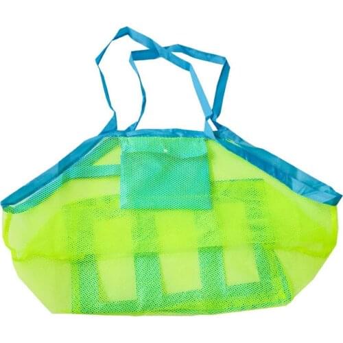 9 Colors Mesh Beach Bag Network Handbag Mesh Shoulder Bag Outdoor Shell Storage Network Summer Beach Toy Organizers Bag