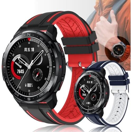 22mm Watch Band For Honor Watch GS Pro Strap Silicone Wristband Watchband Bracelet Belt For Honor magic Watch 2 46mm ремешок