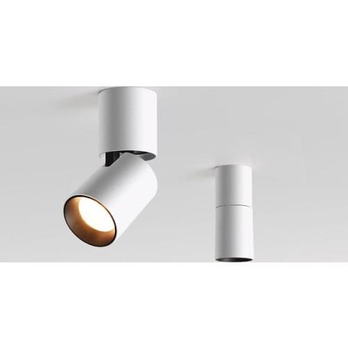 Foldable LED Surface Mounted Downlight 12W 15W 20W Black/White Housing 360 Degree Rotatable 3000K/4000K/6000K Ceiling Spot Light