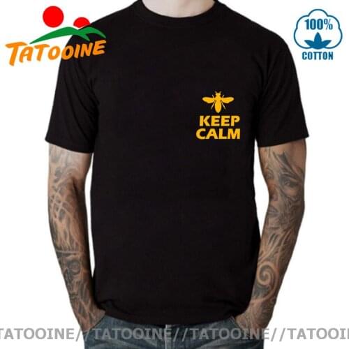 Tatooine Original Design KEEP CALM AND LOVE BEES T shirt Funny Pocket Bee T-shirts Save the Bees Mens T shirts 2020 New Arrival