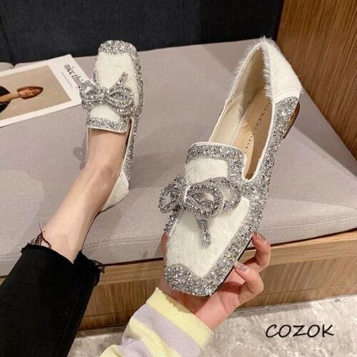 Womens Shoes 2021 Casual Fashion Korean Style Shoes for Women Crystal Luxury Off White Shoes