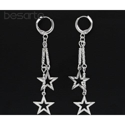 Pentacle Drop Earings Dangle Earrings Women Boucles D'oreilles Pendientes Flecos Orecchini Donna Ohrringe Kupe Oorbellen E3302