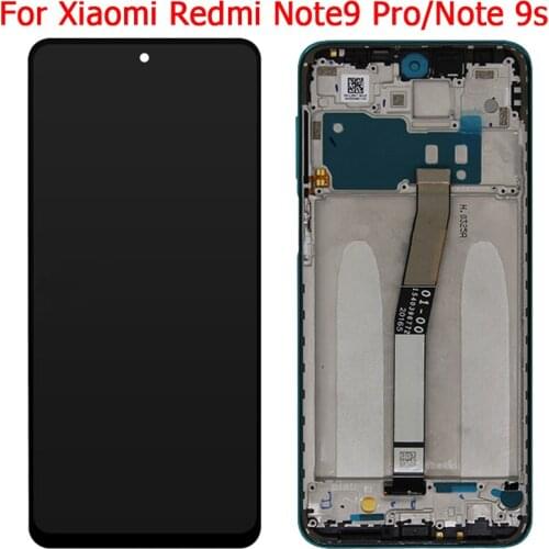New Note 9s LCD For Xiaomi Redmi Note 9 Pro Display With Frame Redmi Note9 Pro 4G LCD Touch Screen Digitizer Panel Assembly