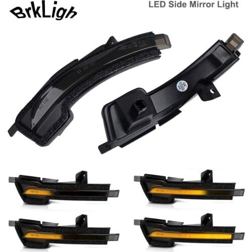 2Pcs No Error Dynamic LED Side Mirror Lights Car Accessories For Ford Mustang 2015-2017 Amber Turn Signal Indicator Blinker Lamp