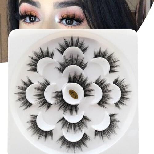 7 pairs of natural mink eyelashe extended eyelashes 3D eyelash makeup false eyelashes professional makeup eyelash extension