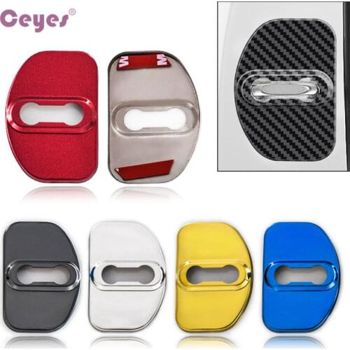 Ceyes Covers For Lada Vesta XRAY Granta Kalina Priora Largus Auto Emblems Accessories Car Door Lock Covers Case Stainless Steel