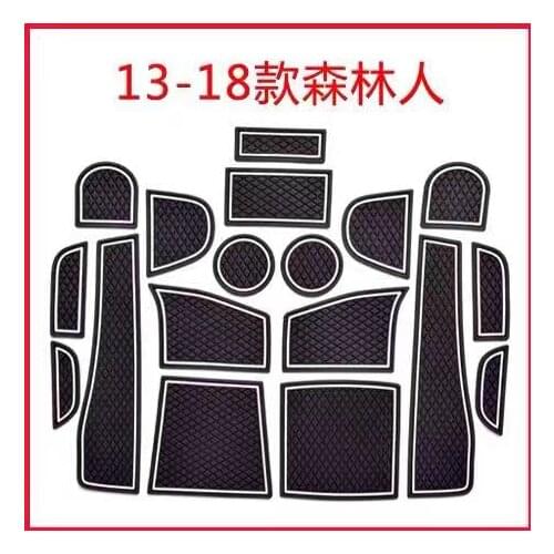 For Subaru Forester 13-18 Door Slot Mat Water Cup Mat Storage Slot Decorative Mat Anti Slip Accessories