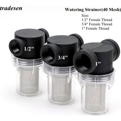 Car Washing Filter 1/2 inch Inline Mesh Strainer Water Pump Filter Irrigation High Flow Pipeline Filter Gardening Inlet Water