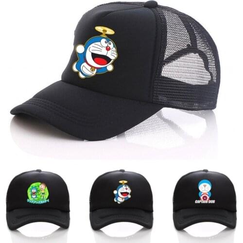 Cartoon anime Doraemon Hats Cat Smiling Face Sunshine Hat Hip Hop Cap Baseball Caps Men Women hat