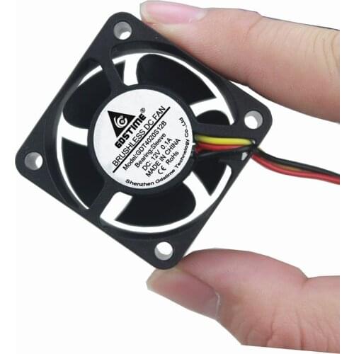 Gdstime 5 Pieces 4cm 12 Volt 3pin 40mm 40 x 40 x 20mm Brushless Axial PC DC Cooler Fan 4020s
