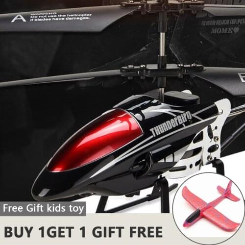 RC Helicopter 3.5 CH Radio Control Helicopter with LED Light Quadcopter Children Christmas Gifts Shatterproof Flying Toys Model