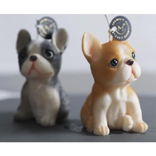 Candle Silicone Mold French Bulldog Design Animal Theme Candle Soap Mold Plaster Cement Concrete Candle Mold Dog