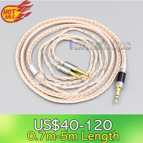 LN006453 XLR Balanced 16 Core OCC Silver Mixed Headphone Cable For Oppo PM-1 PM-2 Planar Magnetic 1MORE H1707 Sonus Faber Pryma