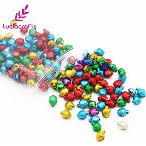 Lucia crafts 144pcs/lot Christmas Bell Cute 6mm Jingle Bell for Party Christmas Tree DIY Decor H0116