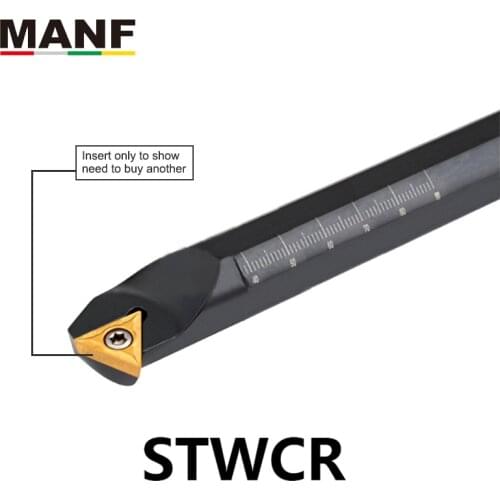 MANF CNC Lathe Tools 12mm S12M-STWCR11 Boring Bar Toolholders Internal Turning Cutters Metal Lathe Cutters For TCMT Inserts