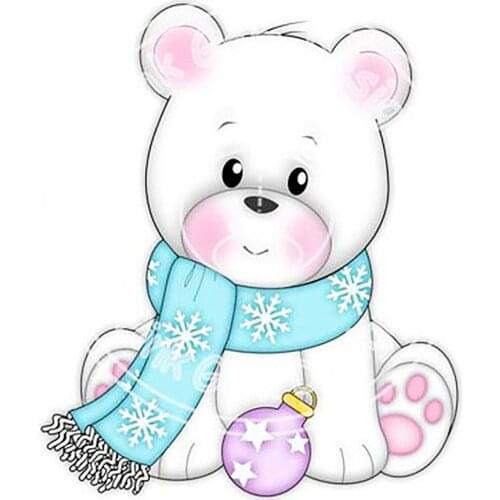 Lovely Bear Scarf Metal Cutting Dies Christmas Animal Pet Doll Stencil for DIY Scrapbooking Cards Decorative