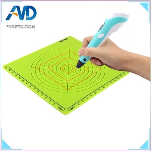 TYPE B Multi-Purpose 3D Design Silicone Mat Basic Template Child Gift + 10M PLA Filament 1.75mm For 3D Printer Pens Hobby