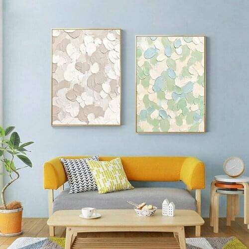 Nordic modern simple small fresh watercolor brush cream texture art decorative painting picture core inkjet printing