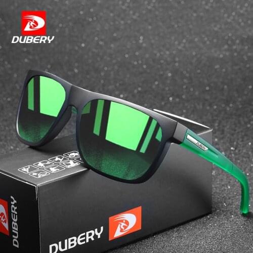 DUBERY 2021 New Fashion Sun Glasses Polarized Sunglasses Men Classic Design Mirror Fashion Square Ladies Sunglasses Men