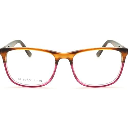 Women Retro Two Toned Eyeglass Frames Men Square Vintage Light Acetate Rx Glasses Blue Pink Purple Green Brown Eyeglasses Frames