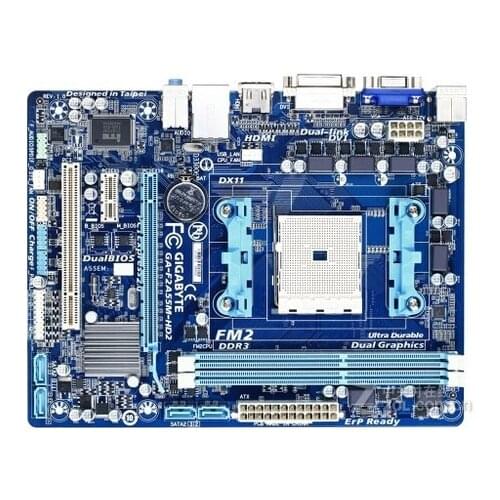 Original motherboard for Gigabyte GA-F2A55M-HD2 DDR3 Socket FM2 F2A55M-HD2 64GB A55 Desktop motherborad Free shipping