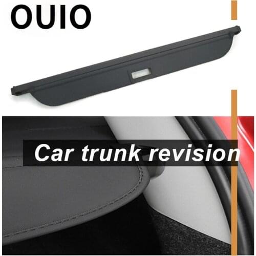 OUIO 1Set Car Rear Trunk Cargo Cover Auto For BMW X5 E53 2002 2003 2004 2005 2006 Black Security Shield Shade Auto accessories